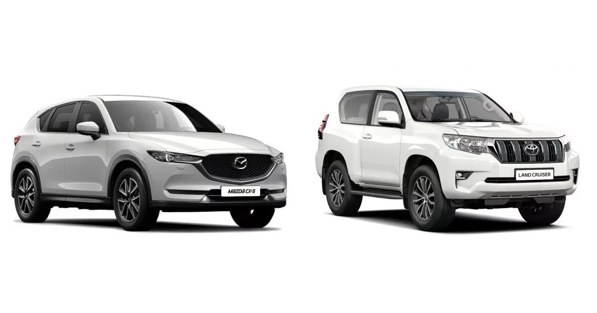 Кроссовер mazda cx5 и toyota prado кроссовер и джип